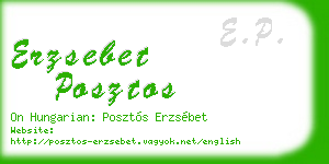 erzsebet posztos business card